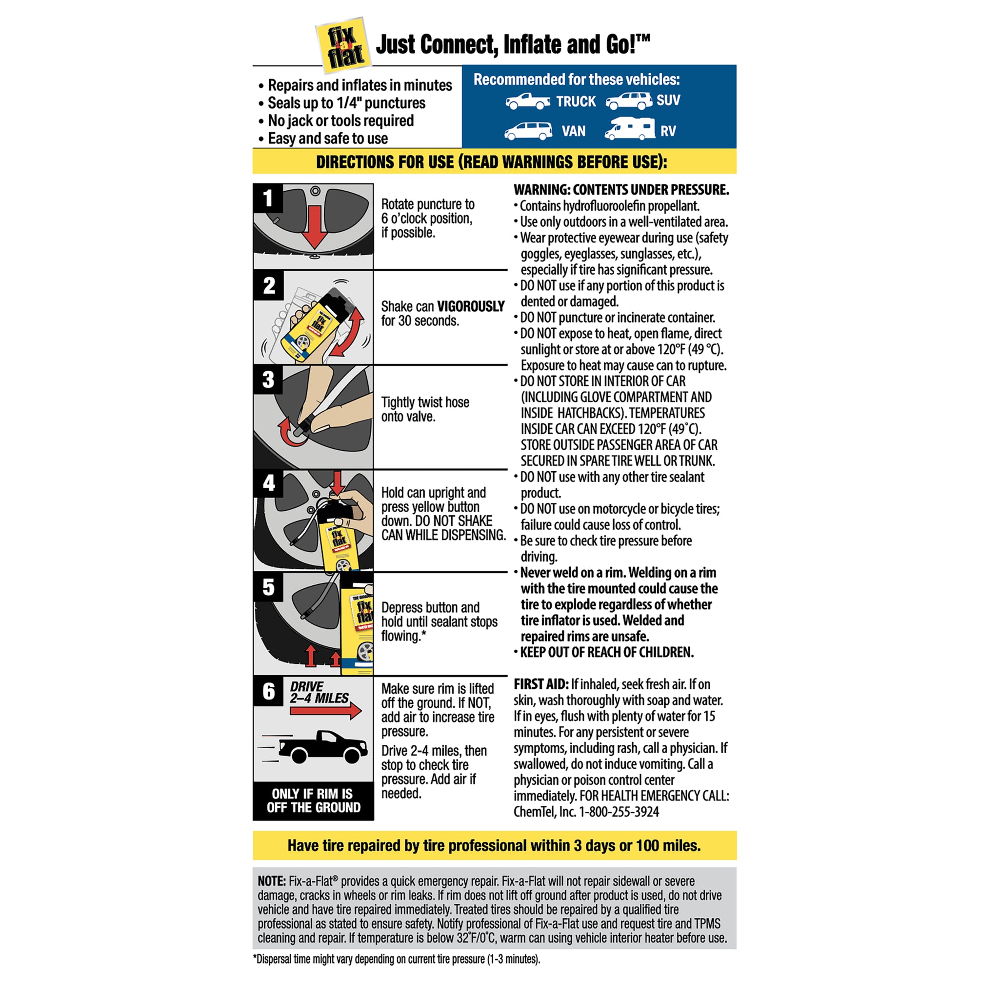 Fix-a-Flat 24 oz. (Truck | SUV)