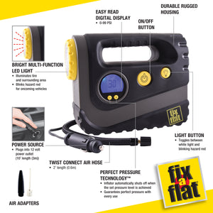 Fix-a-Flat Heavy Duty Digital Tire Inflator S40072 Details