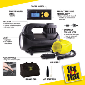 Fix-a-Flat Pro Digital Tire Inflator #S40079 Details